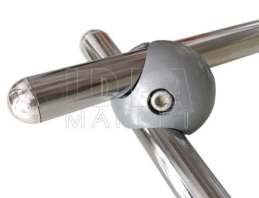 Двойное крепление для труб, металлик (левое DX) dm25, Металлик