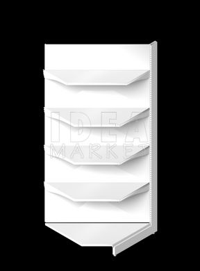 Стелаж кутовий внутрішній 2235 мм 90˚ з бар'єрами / RAL 9016 (Білий), Білий, Білий