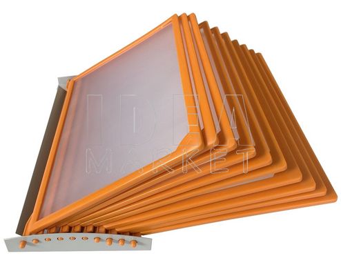 Настінна перекидна система А-4 на 10 оранжевих рамок / Куточок споживача, Помаранчевий