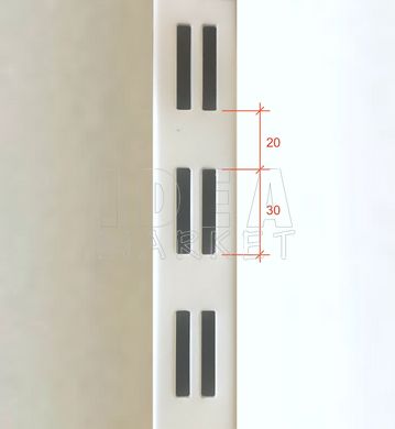 Стійка настінна Н = 1200 мм/ Білий матовий RAL 9016, Білий