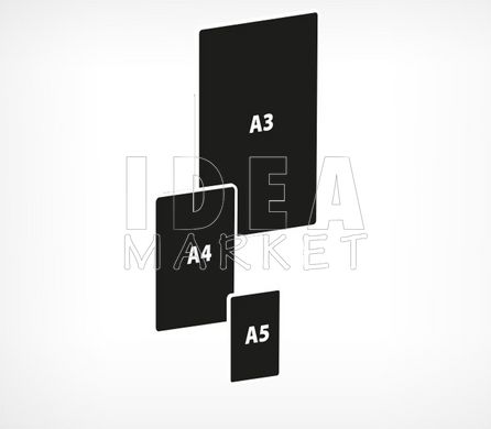 Ценник черный, для нанесения надписей А7, Черный